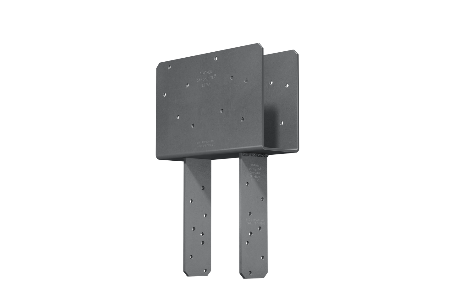 Simpson Strong-Tie CCQ3-6SDS2.5HDG CCQ™ HDG Column Cap for 3-1/8 in. Beam, 6x Post with Strong-Drive® SDS Screws
