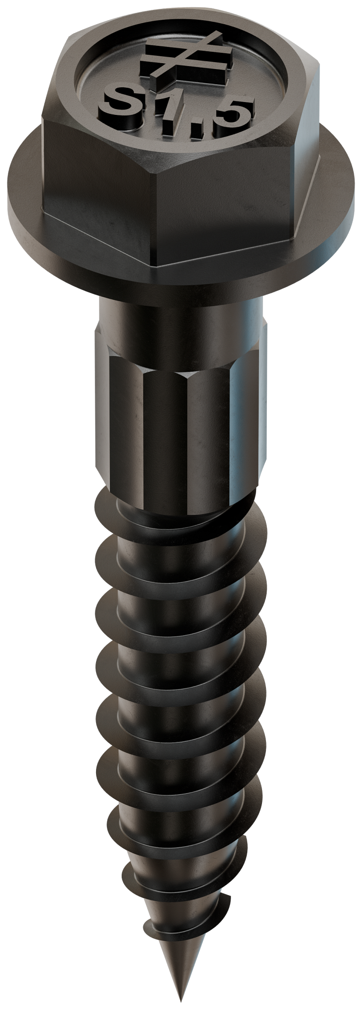 Simpson Strong-Tie SDS25112DBBR25 Outdoor Accents® Heavy-Duty Connector Screw — 1/4 in. x 1-1/2 in. DB Coating, Black (25-Qty)