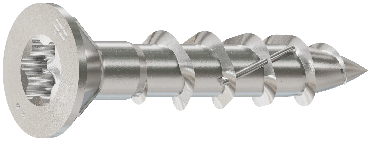 Simpson Strong-Tie S10100WP1 Deck-Drive™ DWP WOOD SS Screw — #10 x 1 in. T25, Flat Head, Type 305 (1 lb.) (Pack of 10)