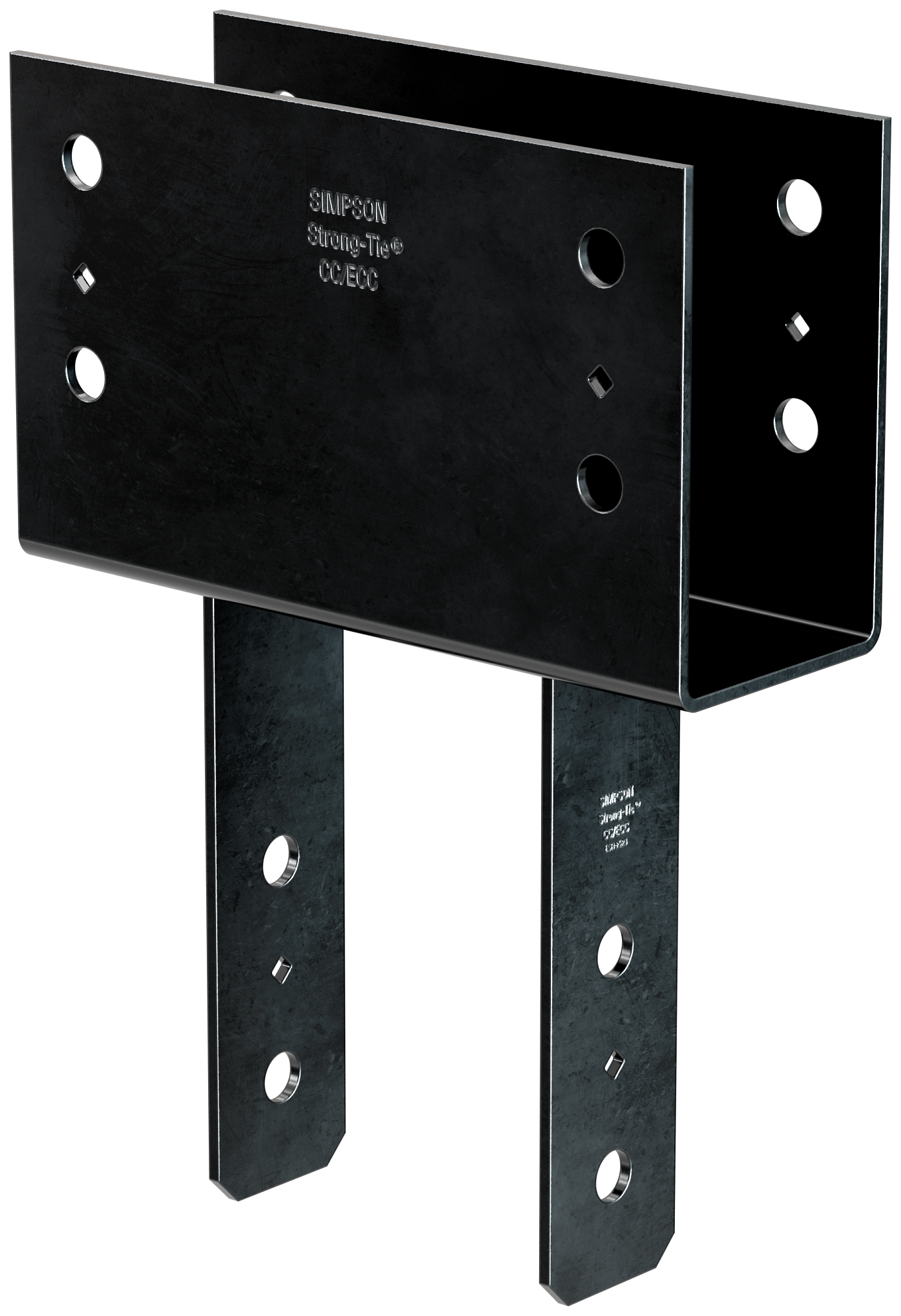 Simpson Strong-Tie CC46PC CCPC Black Powder-Coated Column Cap for 4x Beam, 6x Post