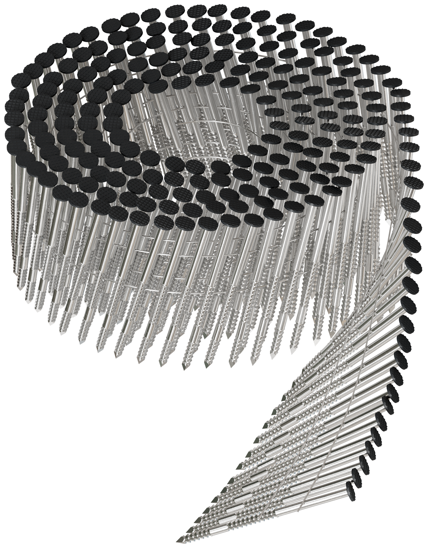 Simpson Strong-Tie S13A200CCB 15° Wire Coil, Painted Full Round Head, Ring-Shank Nail — 2 in. x .092 in. Type 304, Dark Brown (3600-Qty)