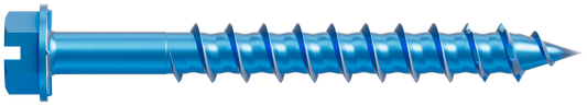 Simpson Strong-Tie TNT25214HB Titen Turbo™ — 1/4 in. x 2-1/4 in. Hex-Head Concrete and Masonry Screw, Blue (2000-Qty)