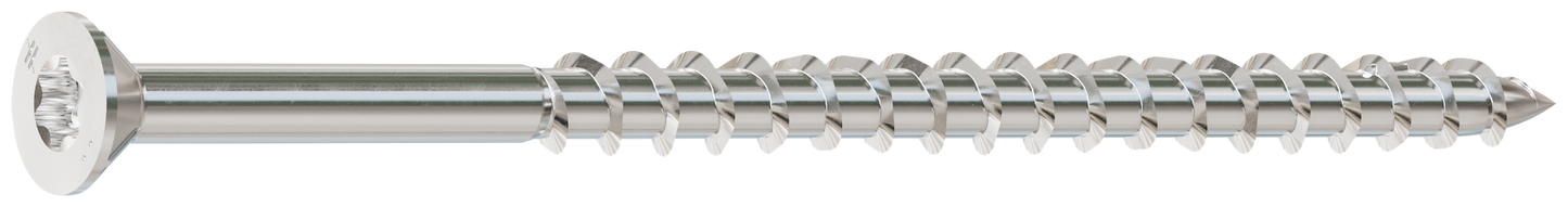 Simpson Strong-Tie S10350WPB Deck-Drive™ DWP WOOD SS Screw — #10 x 3-1/2 in. T-25, Flat Head, Type 305 (1000-Qty) (Pack of 64)