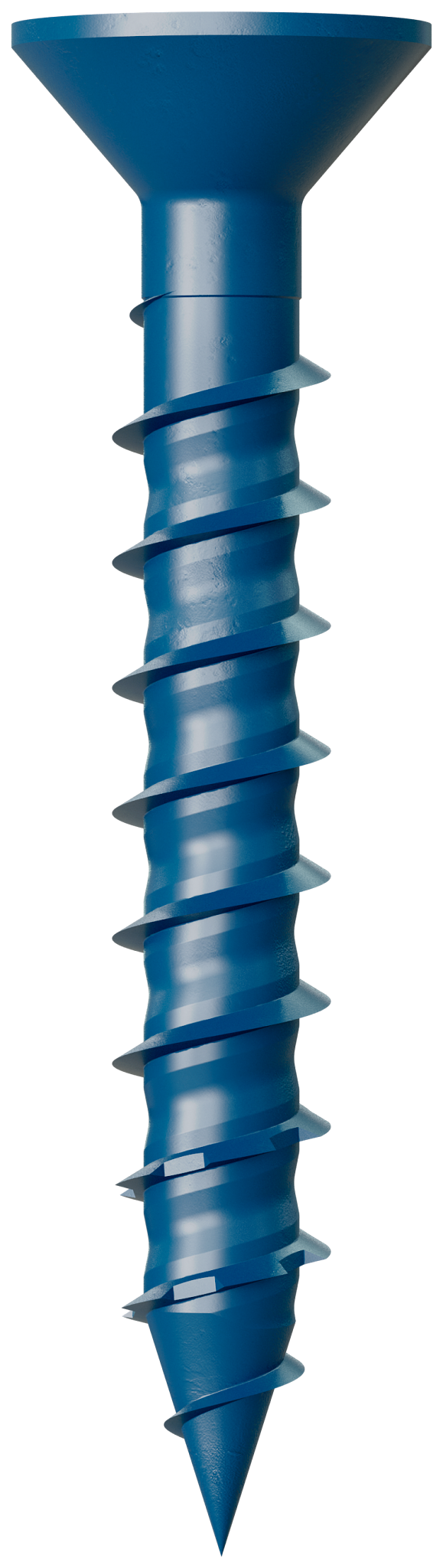 Simpson Strong-Tie TNT25134TF Titen Turbo™ — 1/4 in. x 1-3/4 in. 6-Lobe Flat-Head Concrete and Masonry Screw, Blue (100-Qty)
