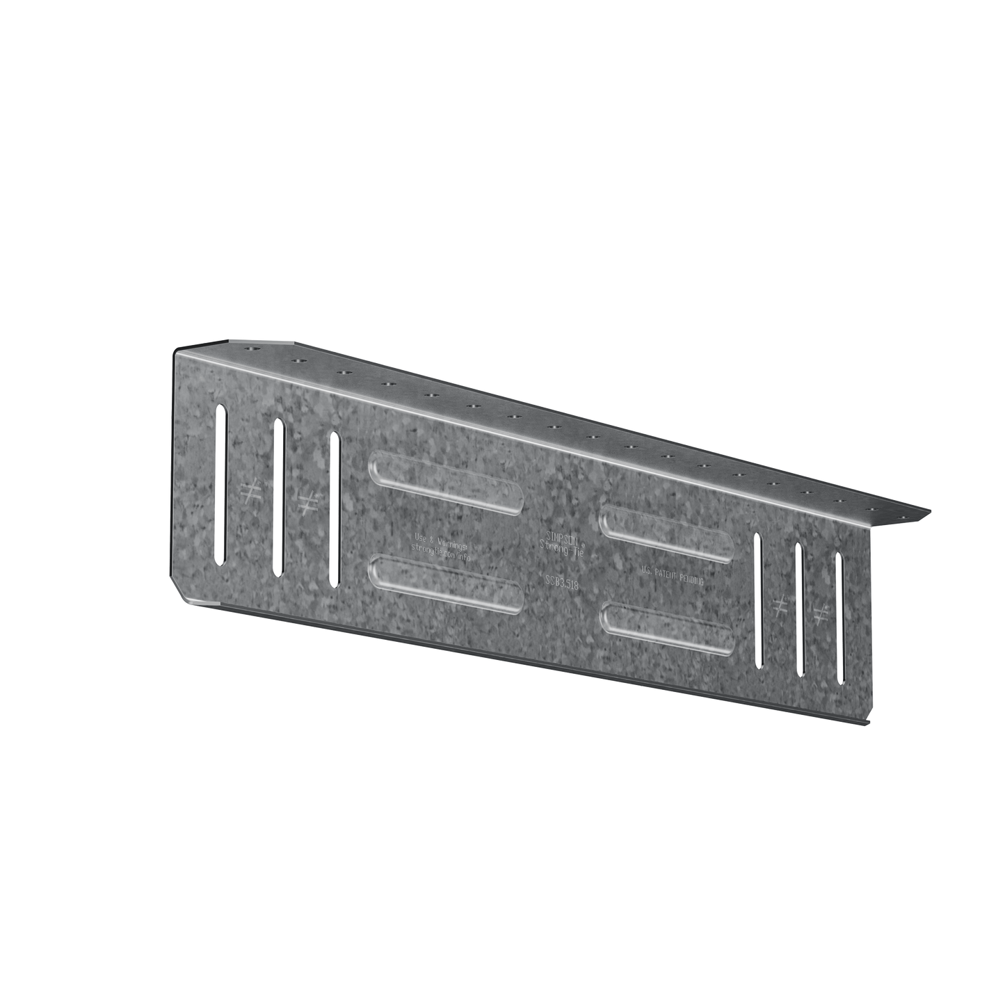 Simpson Strong-Tie SSB3.518-KT SSB 3-1/2 in. x 18 in. Bypass Framing Slide-Clip Strut Connector w/ Screws (25-Qty)