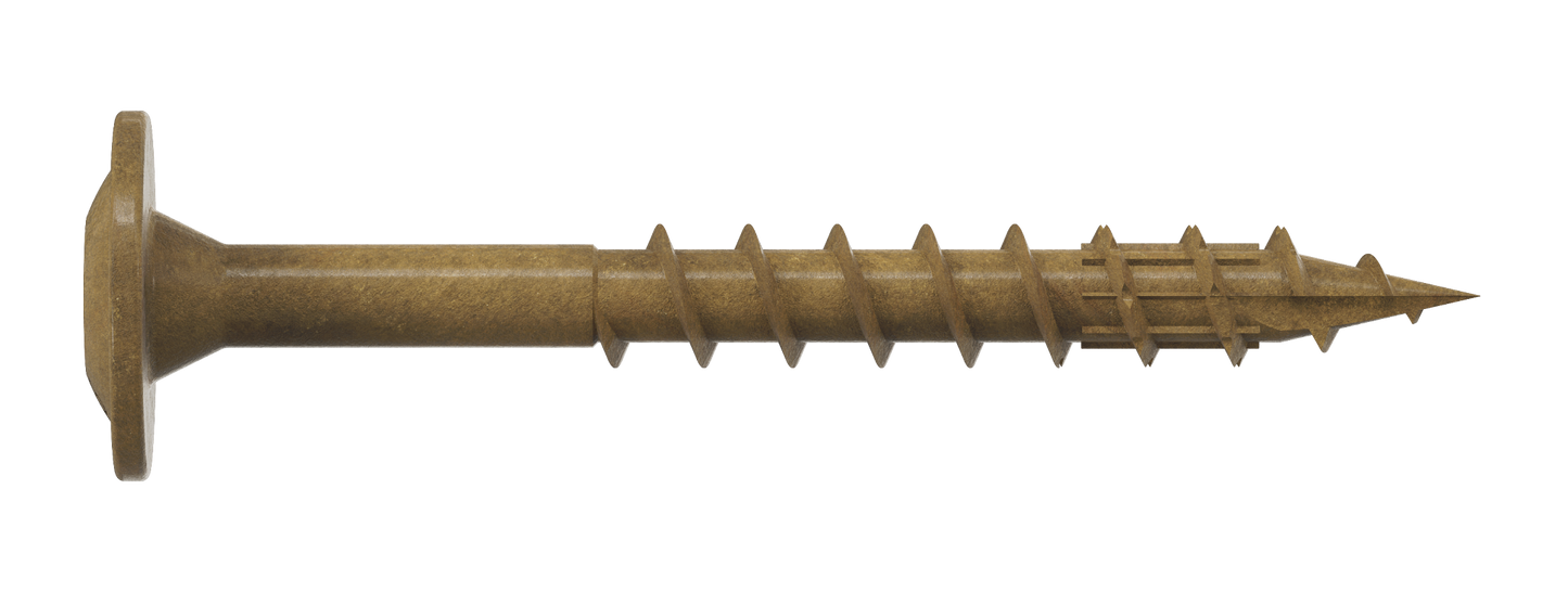 Simpson Strong-Tie CBT08112R100 Wafer-Head Construction Screw — #8 x 1-1/2 in. T20, Quik Guard®, Tan (100-Qty)