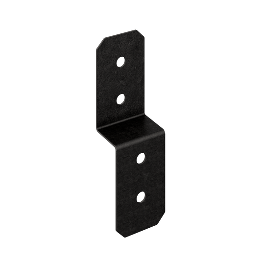 Simpson Strong-Tie APVDJT2R-4 Outdoor Accents® Avant Collection™ 3-in. ZMAX®, Black Powder-Coated Deck Joist Tie for Rough 2x (Pack of 24)