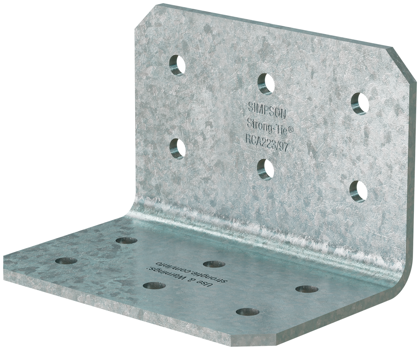 Simpson Strong-Tie RCA223/97-R90 RCA 2 in. x 2 in. x 3 in. 12-Gauge Galvanized Rigid Connector Angle (90-Qty) (Pack of 40)