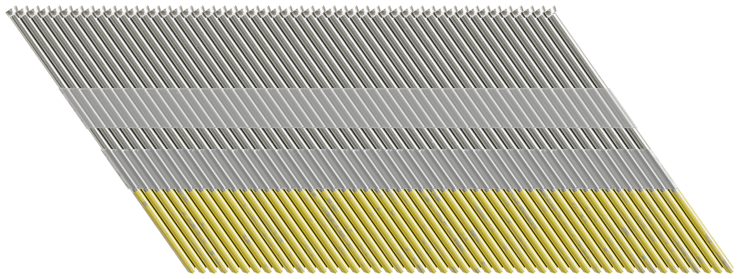 Simpson Strong-Tie S15N250SFB Tape Collation, DA-Style Angle, 15-Gauge Finishing Nail — 2-1/2 in. Type 304 (500-Qty)