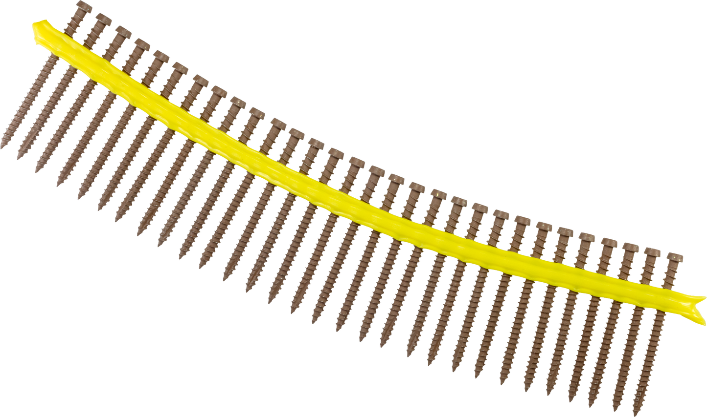 Simpson Strong-Tie DCU234SBR05 Deck-Drive™ DCU COMPOSITE Screw (Collated) — #10 x 2-3/4 in. Quik Guard® Brown 05 (1000-Qty)