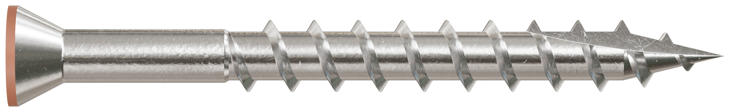 Simpson Strong-Tie T07162FT70TN03 Trim-Head Screw, 6-Lobe Drive — #7 x 1-5/8 in. T-15 Type 316, Tan 03 (70-Qty) (Pack of 5)