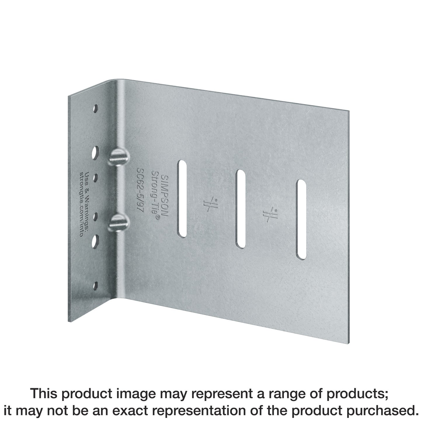 Simpson Strong-Tie SC62-5/97-KT25 SC 6 in. 12 ga. Bypass Framing Slide-Clip Connector w/ Screws (Qty-25) (Pack of 96)