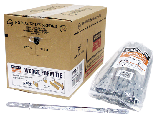 Simpson Strong-Tie WT8-R50 Wedge Tie for 2x Formboard, 8-in. Thick Walls (50-Qty)