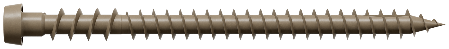 Simpson Strong-Tie DCU234BR05R350 Deck-Drive™ DCU COMPOSITE Screw — #10 x 2-3/4 in. T20, Quik Guard®, Brown 05 (350-Qty)