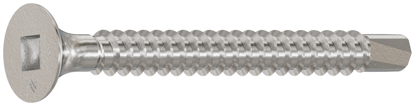 Simpson Strong-Tie F08T162BDB Self-Drilling Bugle-Head Screw — #8 x 1-5/8 in. #2 Square Drive, Type 410 (3000-Qty) (Pack of 64)