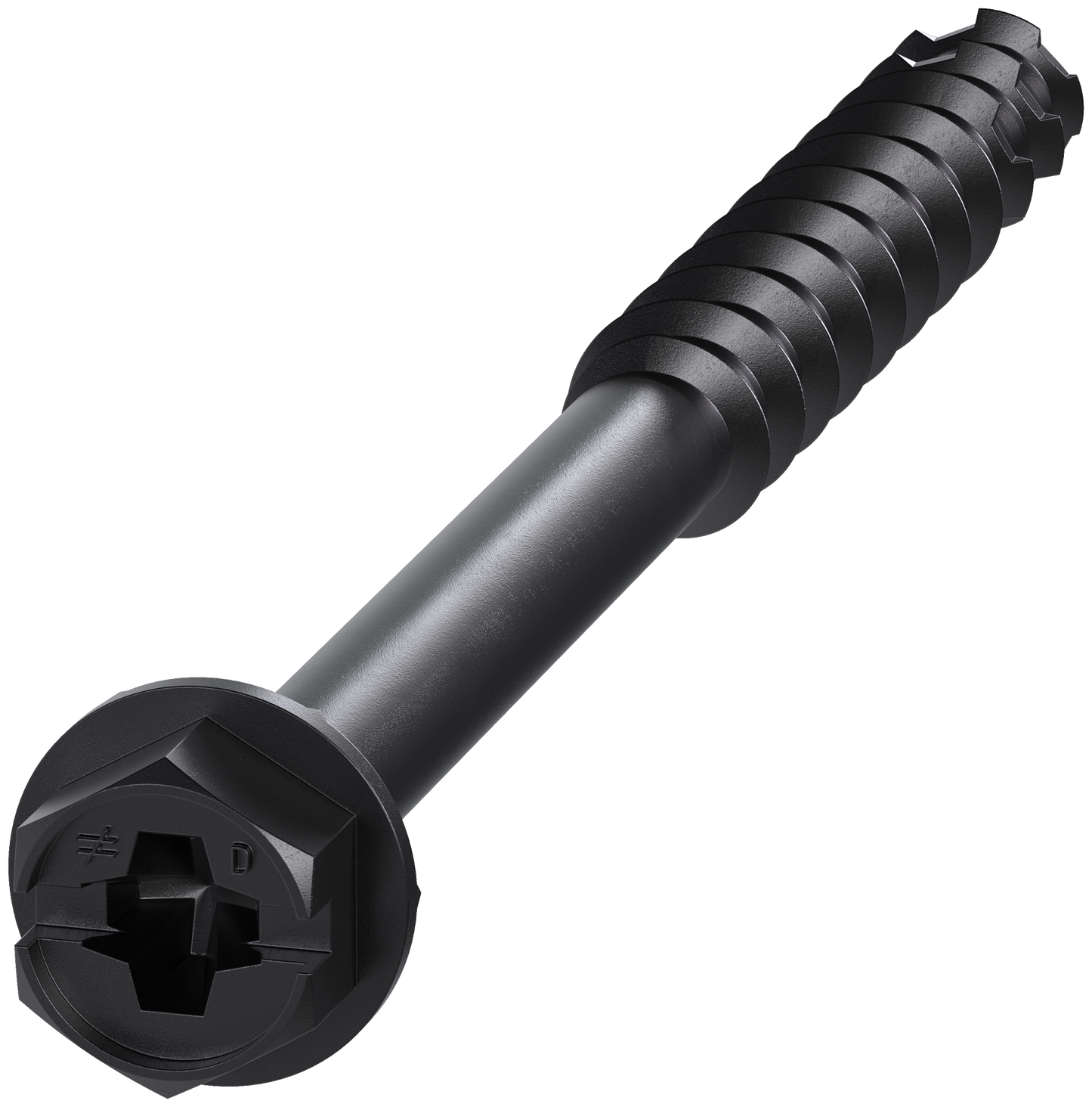 Simpson Strong-Tie TNTBL25314H Titen Turbo™ — 1/4 in. x 3-1/4 in. Hex-Head Concrete and Masonry Screw, Black (100-Qty) (Pack of 4)
