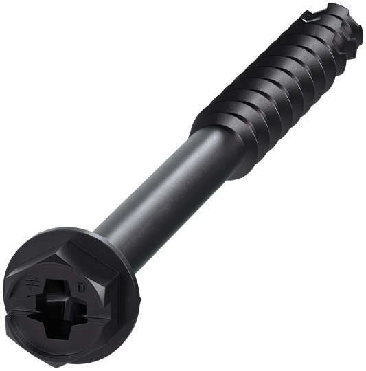 Simpson Strong-Tie TNTBL25314H Titen Turbo™ — 1/4 in. x 3-1/4 in. Hex-Head Concrete and Masonry Screw, Black (100-Qty) (Pack of 4)