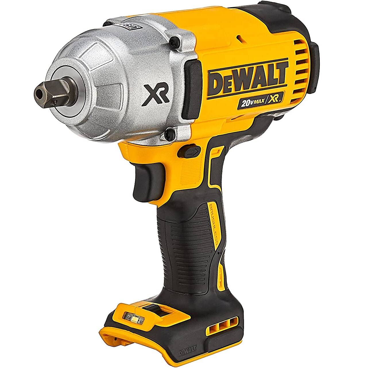 DEWALT 20V MAX XR Brushless High Torque 1/2" Impact Wrench with Detent Anvil, Cordless, Tool Only (DCF899B)