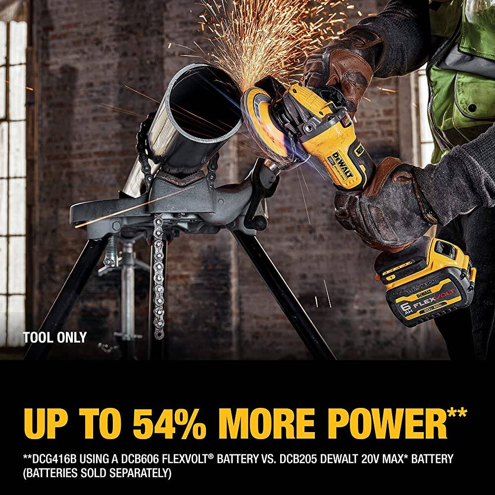 DEWALT DCG416B FLEXVOLT ADVANTAGE 20V MAX Angle Grinder, Paddle Switch 4-1/2-Inch to 5-Inch (Tool Only)