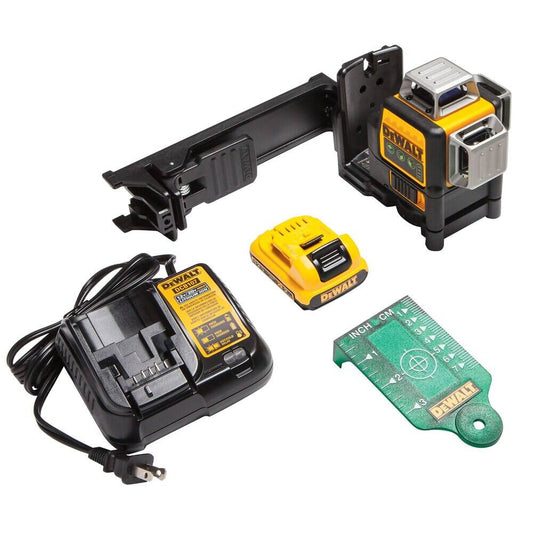 DEWALT 12V MAX Line Laser, 3 X 360, Green (DW089LG) , Yellow