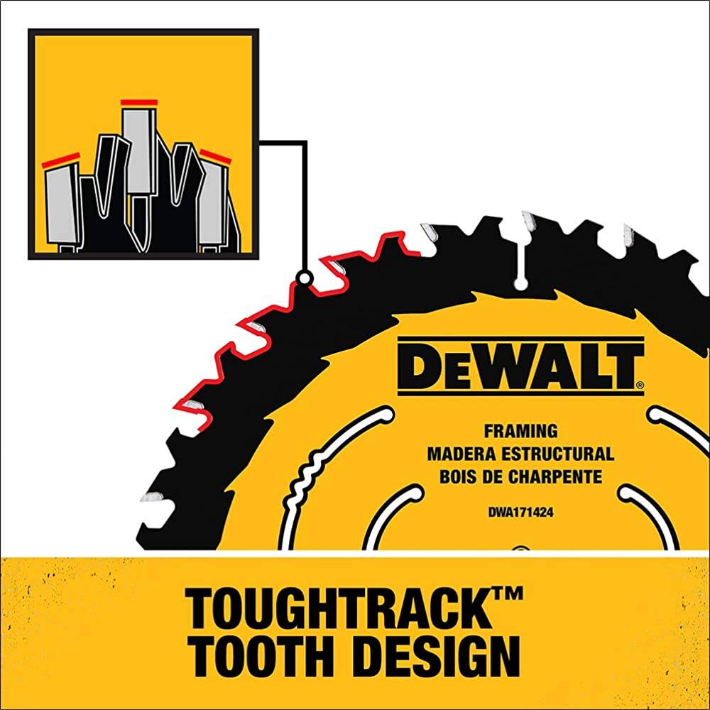 DEWALT DWA171424B10 7-1/4-Inch 24-Tooth Circular Saw Blade, 10-Pack