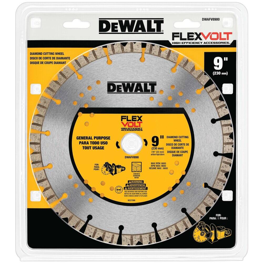 DEWALT DWAFV8900 9" FLEXVOLT Diamond Cutting Wheel