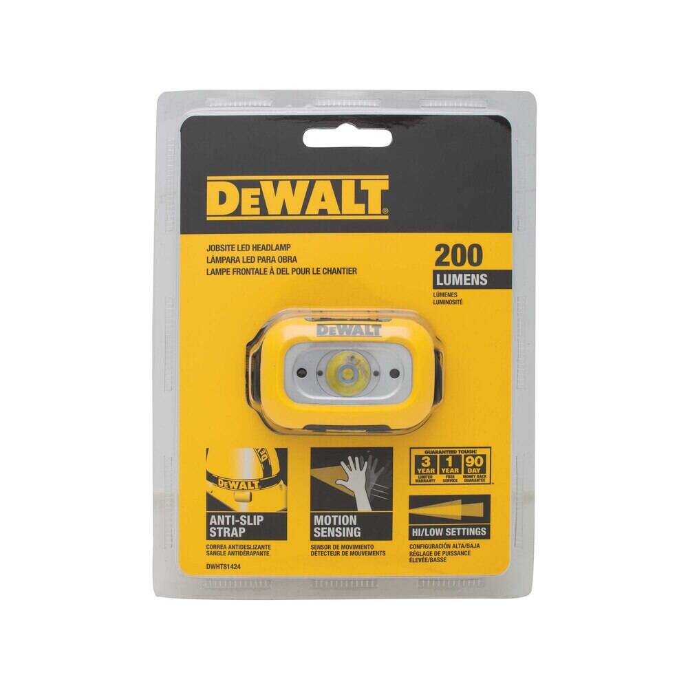 DEWALT Headlamp for Jobsite, 200 Lumen (DWHT81424)