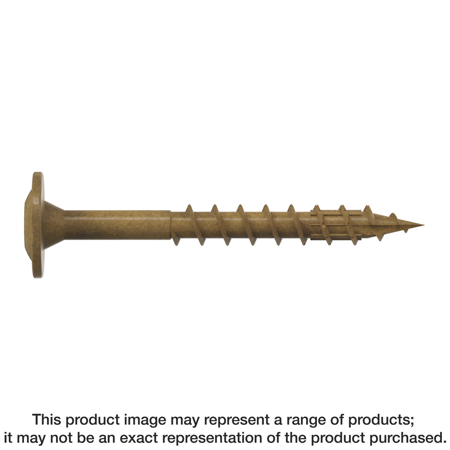 Simpson Strong-Tie CBT08112R100 Wafer-Head Construction Screw — #8 x 1-1/2 in. T20, Quik Guard®, Tan (100-Qty) (Pack of 5)