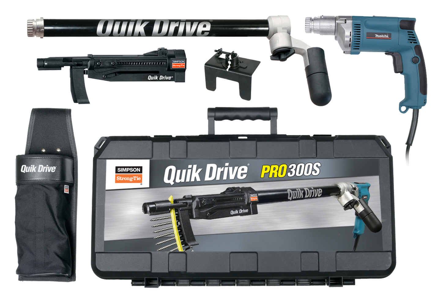 Simpson Strong-Tie PRO300SM25K Quik Drive® PRO300S Decking System w/ Makita® 2500 RPM Screwdriver Motor