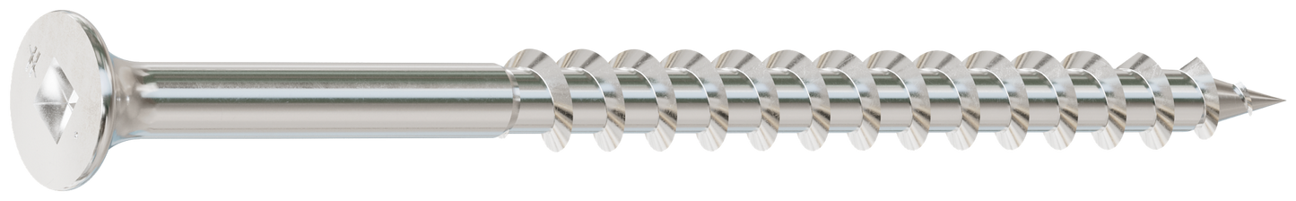 Simpson Strong-Tie T10300DBB Bugle-Head Wood Screw, Square Drive — #10 x 3 in. #2 Square, Type 316 (1500-Qty)