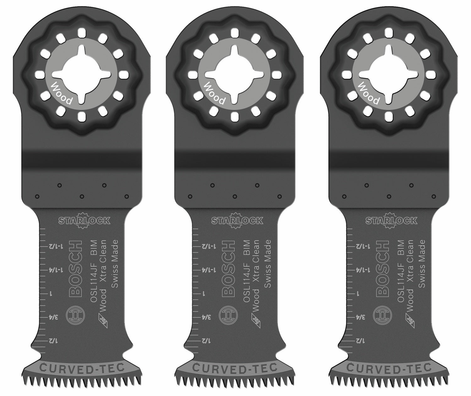 BOSCH OSL114JF-3 1-1/4 In. Starlock® Oscillating Multi Tool Bi-Metal Xtra-clean Plunge Cut Blade 3 pk.