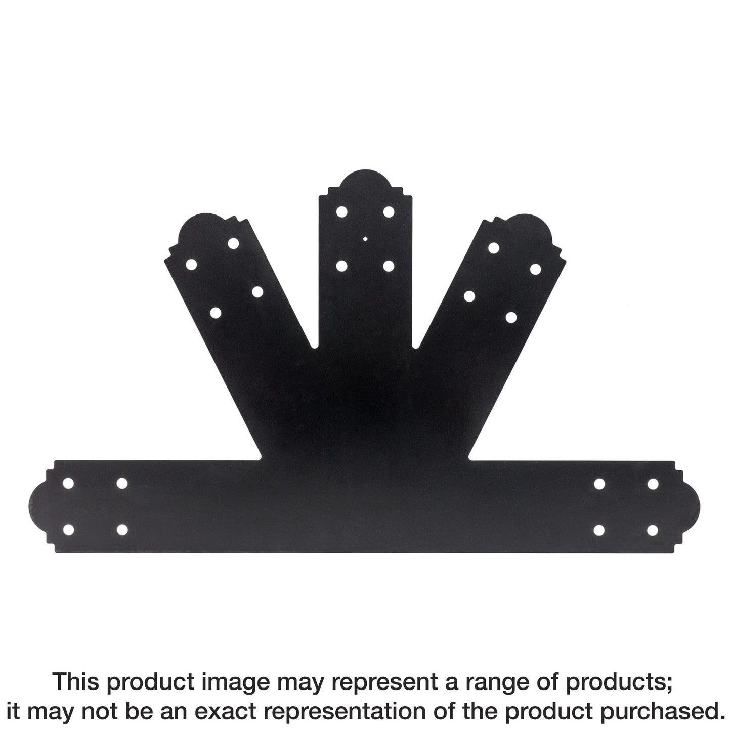 Simpson Strong-Tie APGP812 Outdoor Accents® Mission Collection® 8:12 Pitch ZMAX®, Black Powder-Coated Gable Plate