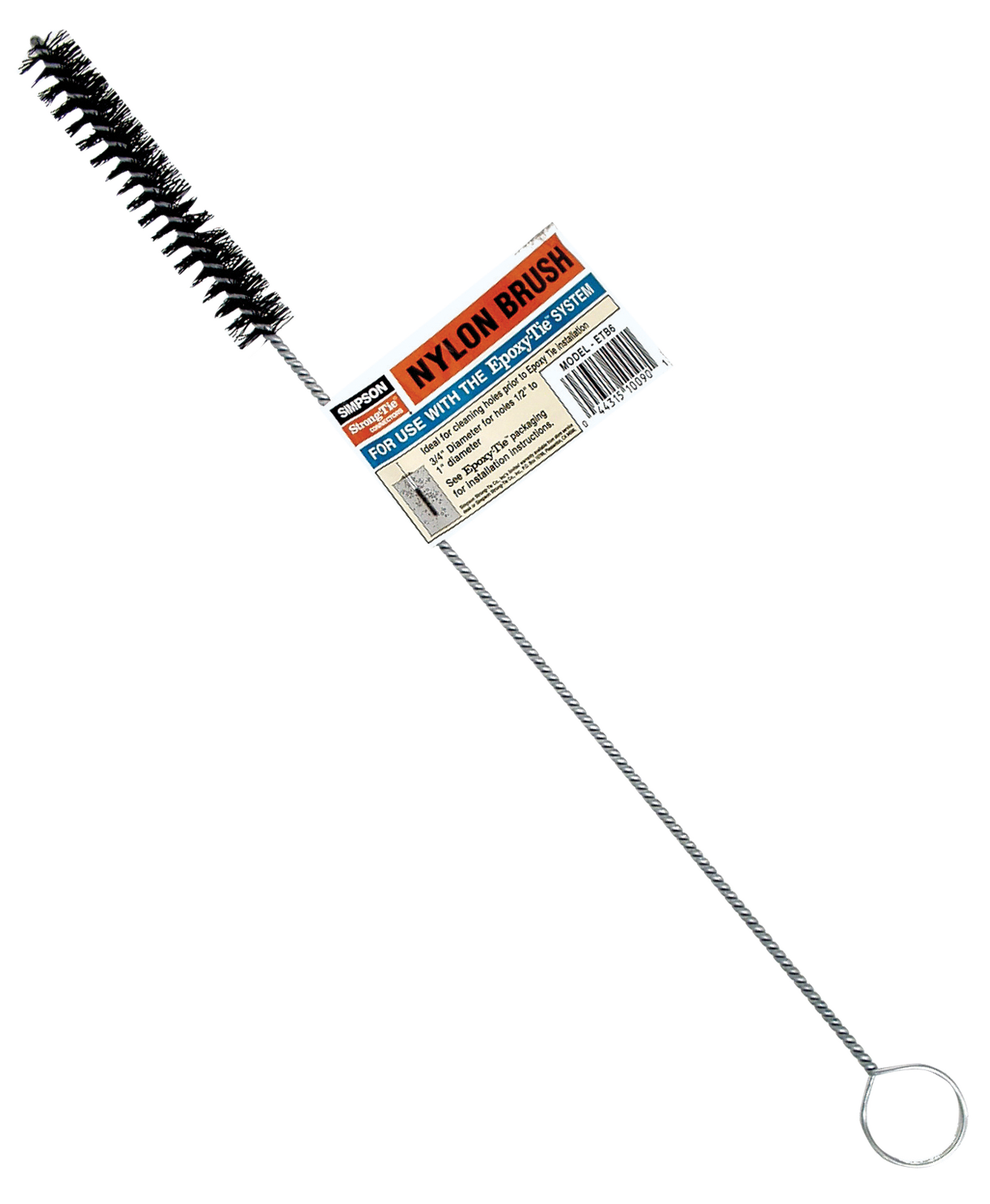Simpson Strong-Tie ETB6 ETB 3/4 in. x 16 in. Nylon Hole-Cleaning Brush (Pack of 24)
