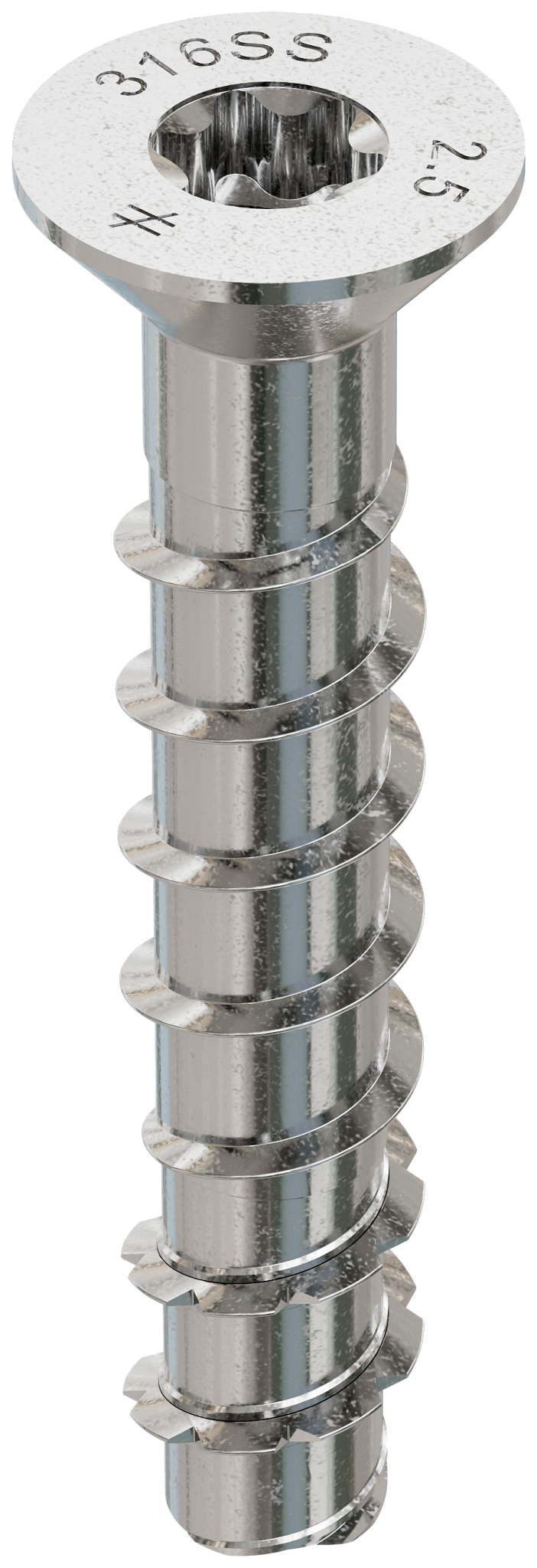 Simpson Strong-Tie THD37212CS6SS Titen HD® 3/8 in. x 2-1/2 in. Type 316 SS Countersunk Head Heavy-Duty Screw Anchor (25-Qty) (Pack of 5)