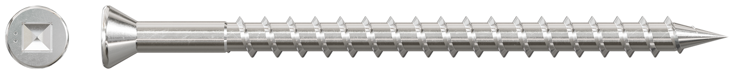 Simpson Strong-Tie SSDTH212S Trim-Head Screw — Sharp Point (Collated) — #7 x 3 in. #2 SQ Type 305 (1000-Qty) (Pack of 100)