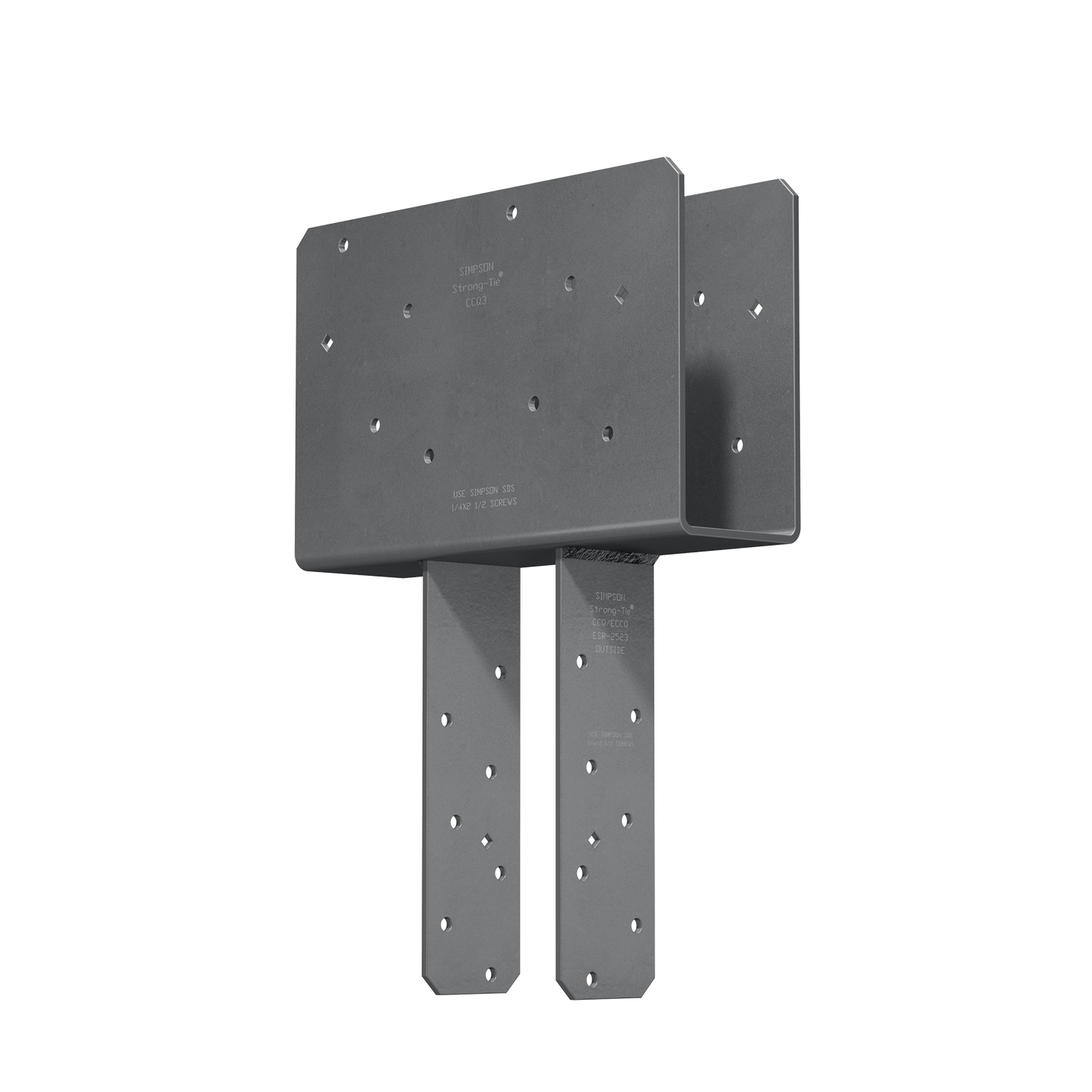 Simpson Strong-Tie CCQ3-4SDS2.5 CCQ™ Column Cap for 3-1/8 in. Beam, 4x Post with Strong-Drive® SDS Screws