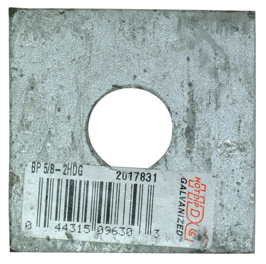 Simpson Strong-Tie BP 5/8-2HDG BP 2 in. x 2 in. Hot-Dip Galvanized Bearing Plate with 5/8 in. Bolt Dia. (Pack of 250)