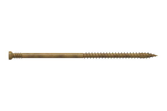Simpson Strong-Tie FT09400MB Finish Trim Screw — #9 x 4 in. T15, Trim-Head, Quik Guard®, Tan (1000-Qty)
