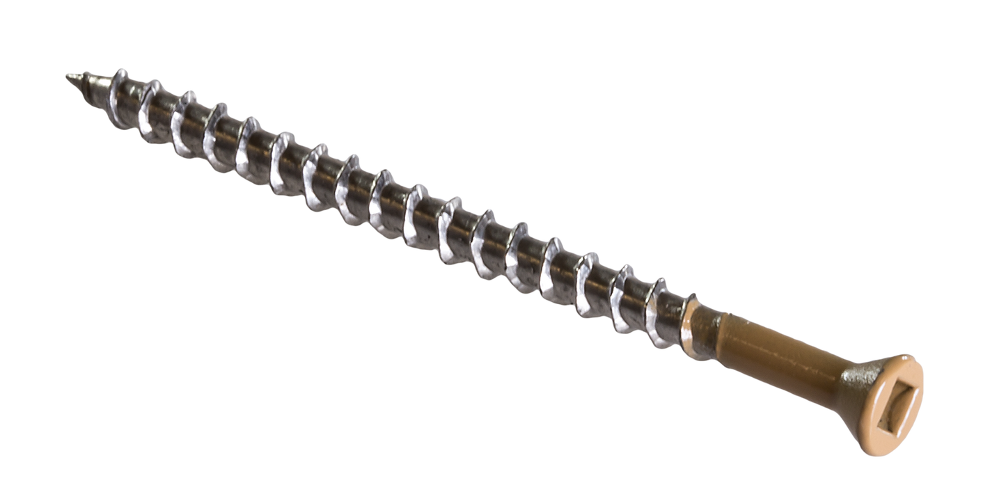 Simpson Strong-Tie DTH212S305TN02 Trim-Head Screw — Sharp Point (Collated) — #7 x 3-1/2 in. #2 Square Type 305 Tan 02 (1000-Qty) (Pack of 100)