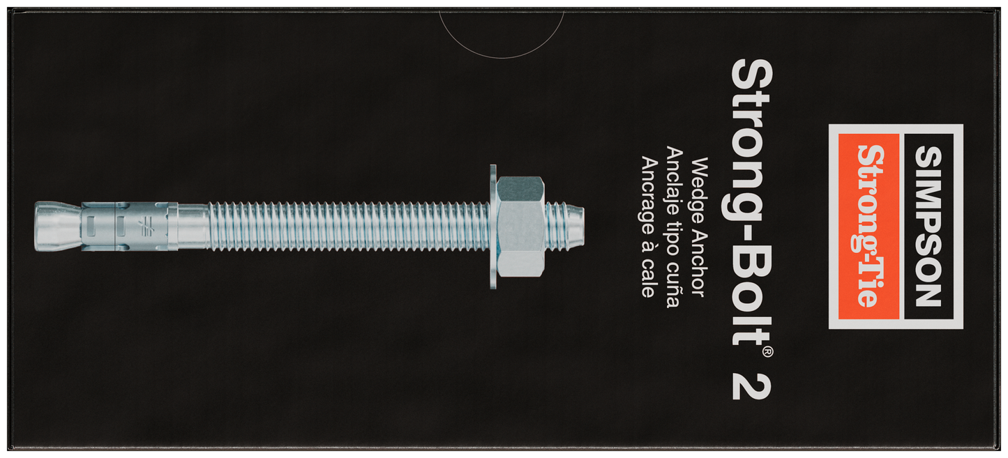 Simpson Strong-Tie STB2-50512 Strong-Bolt® 2 — 1/2 in. x 5-1/2 in. Wedge Anchor (25-Qty) (Pack of 4)