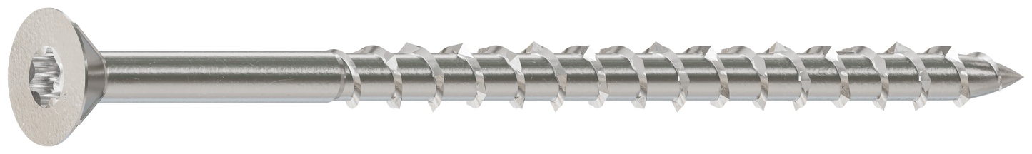 Simpson Strong-Tie T08300WPFB Deck-Drive™ DWP WOOD SS Screw — #8 x 3 in. T-20, Flat Head, Type 316 (1750-Qty) (Pack of 64)