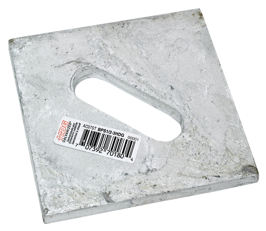 Simpson Strong-Tie BPS 1/2-3HDG BPS 3 in. x 3 in. HDG Slotted Bearing Plate with 1/2 in. Bolt Dia.