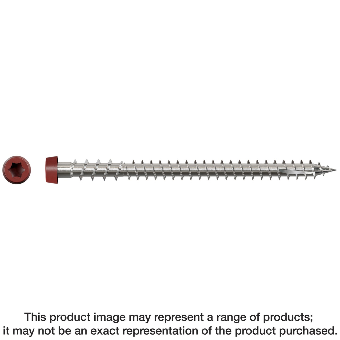 Simpson Strong-Tie DCU234S316RD01 Deck-Drive™ DCU COMPOSITE Screw (Collated) — #10 x 2-3/4 in. Type 316, Red 01 (1000-Qty)
