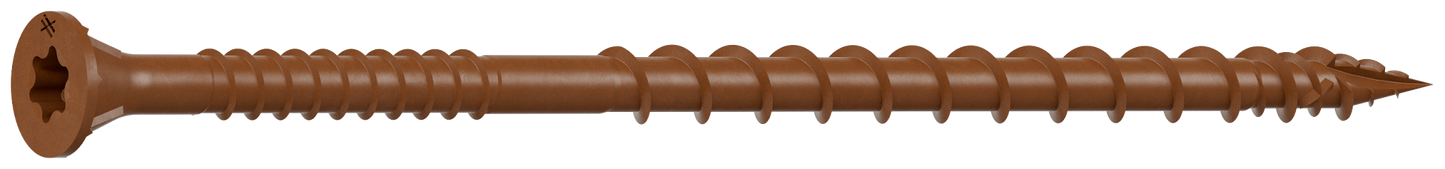 Simpson Strong-Tie DSVR4MB Deck-Drive™ DSV WOOD Screw — #10 x 4 in. T-25, Flat Head, Quik Guard®, Red (1000-Qty) (Pack of 64)