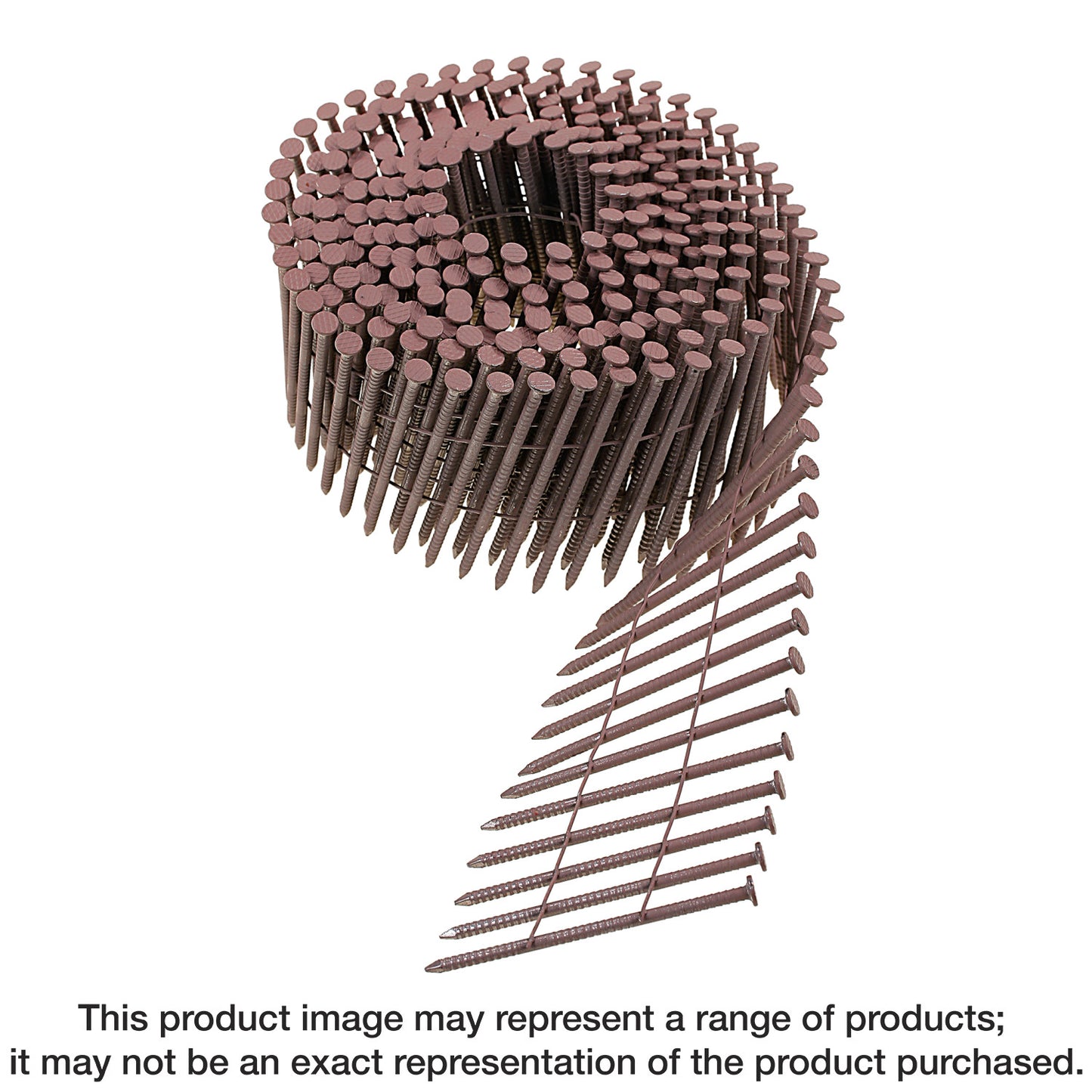 Simpson Strong-Tie S13A225CCT 15° Wire Coil, Painted Full Round Head, Ring-Shank Nail — 2-1/4 in. x .092 in. Type 304, Tan (3600-Qty) (Pack of 90)