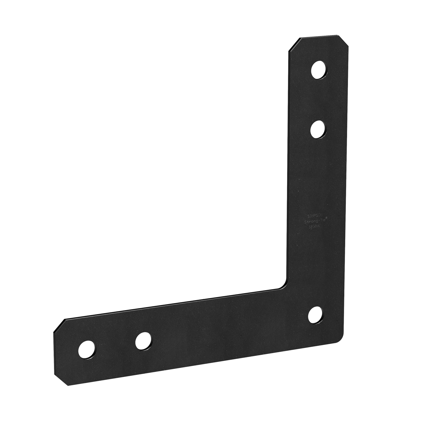 Simpson Strong-Tie 1212HLPC HLPC 12 in. x 12 in. 7-Gauge Black Powder-Coated Ornamental L Strap