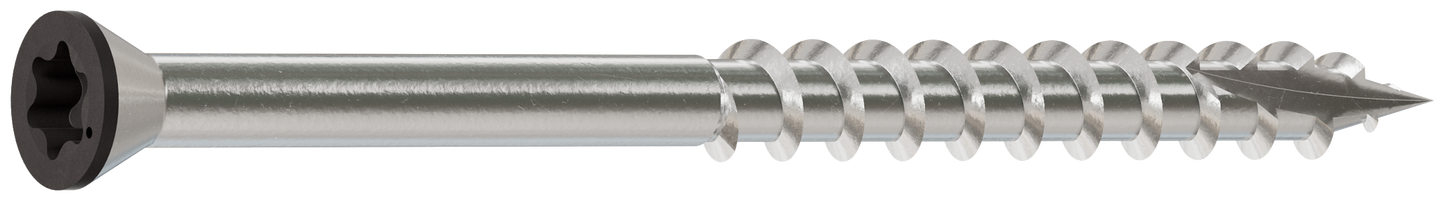 Simpson Strong-Tie T07225FT70GR04 Trim-Head Screw, 6-Lobe Drive — #7 x 2-1/4 in. T-15 Type 316, Gray 04 (70-Qty) (Pack of 600)