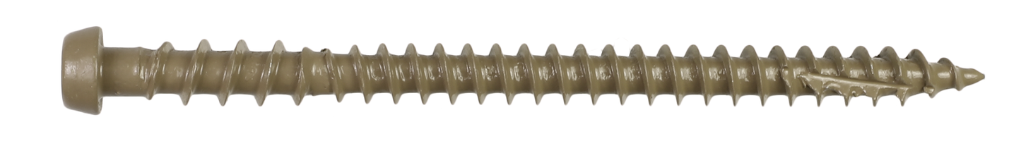 Simpson Strong-Tie DCU234BR05R70 Deck-Drive™ DCU COMPOSITE Screw — #10 x 2-3/4 in. T20, Quik Guard®, Brown 05 (70-Qty) (Pack of 5)