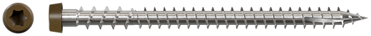 Simpson Strong-Tie DCU234S316BR01 Deck-Drive™ DCU COMPOSITE Screw (Collated) — #10 x 2-3/4 in. Type 316, Brown 01 (1000-Qty)