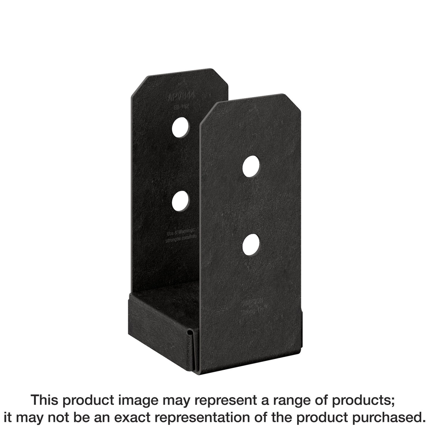 Simpson Strong-Tie APVB44 Outdoor Accents® Avant Collection™ ZMAX®, Black Powder-Coated Post Base for 4x4 (Pack of 384)